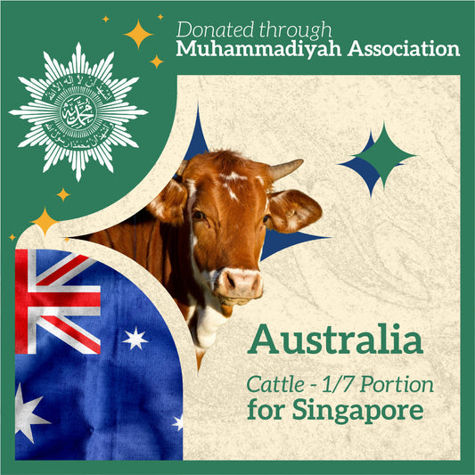 COW 1/7 Portion (from Australia to Singapore for the Needy)